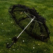 撮影用レース傘 ブラック