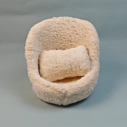 ニューボーンフォト 撮影小物 撮影小道具 撮影用ベビーベッド 撮影用ソファー ミニピロー付き ベビーソファー ２点セット