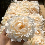 シャンパンカラーフェイクフラワー13cm/10個セット