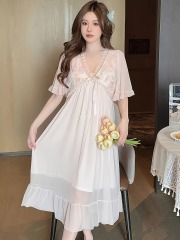 ピンク メッシュフィッシュテール マタニティフォトドレス