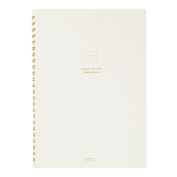 リングノート＜A5＞ カラー ドット方眼 白(15331006)