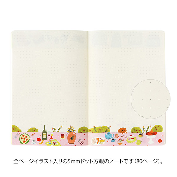 MIDORI Yuru Log Notebook - My Life (B6, Dot Grid)