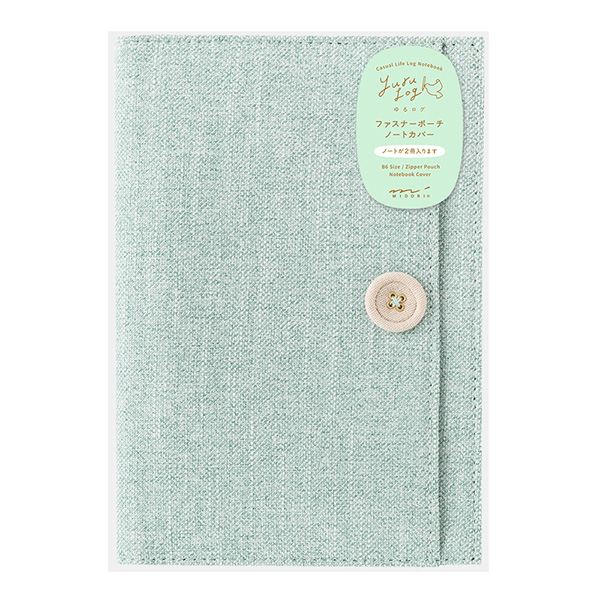 MIDORI Yuru Log Notebook Cover B6 - Light Blue Cloth