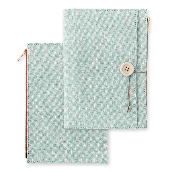 MIDORI Yuru Log Notebook Cover B6 - Light Blue Cloth