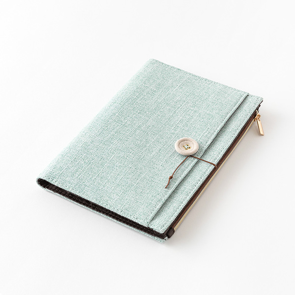 MIDORI Yuru Log Notebook Cover B6 - Light Blue Cloth