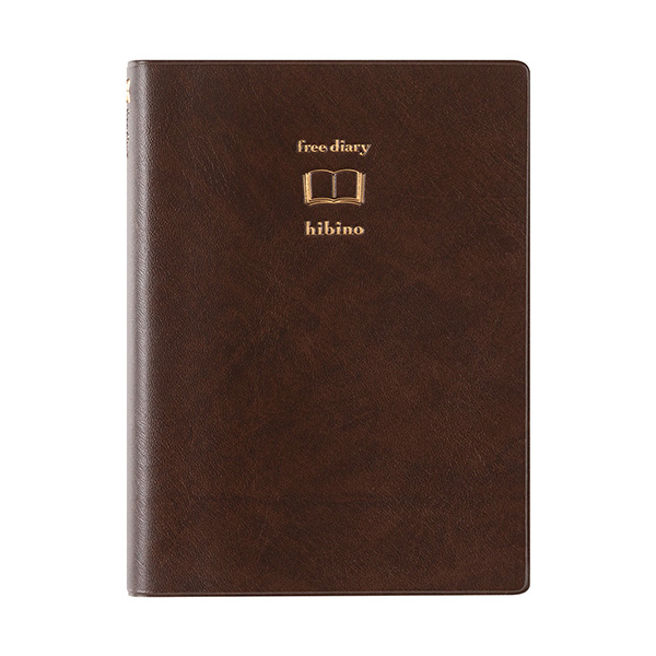 MIDORI hibino Free Diary - A6 Brown