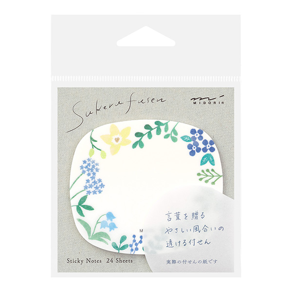透ける付せん 野の花柄(19080006)
