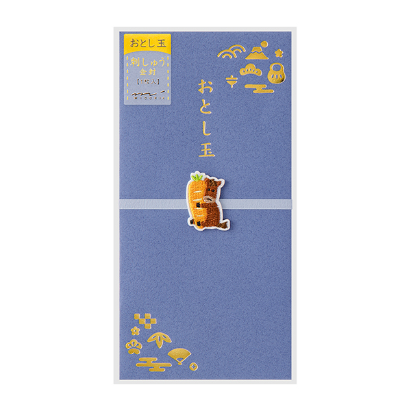 祝儀袋｜刺繍 おとし玉 金封 置物柄 午(25708006)｜ミドリ