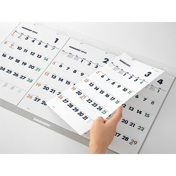 23年版カレンダー イノベーター カレンダー壁掛 3ヵ月 ミドリオンラインストア
