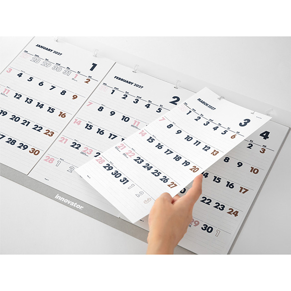 【イノベーター カレンダー】 壁掛 3ヵ月 2027年版 31443006
