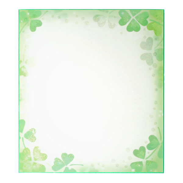 カラー色紙 ラメ クローバー柄 (33116006)