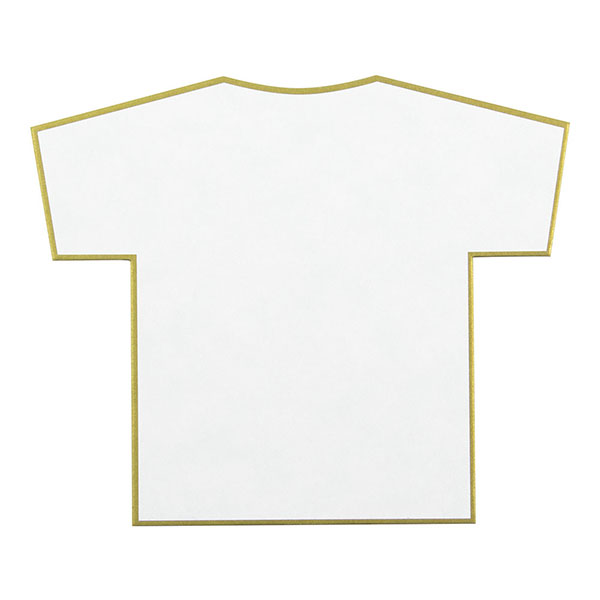 ミドリ カラー色紙 ダイカット シャツ 白