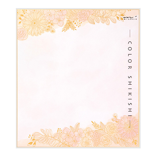 カラー色紙 シルク 花柄(33252006)