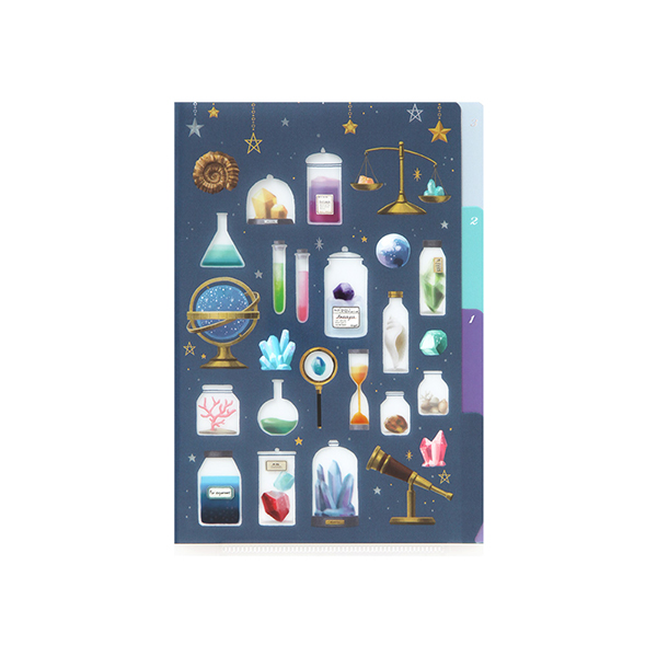 3ポケットクリアホルダー＜A6＞ 理科小物柄(35367006)