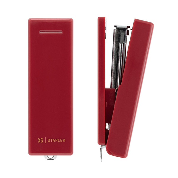 MIDORI XS Compact Stapler - Dark Red