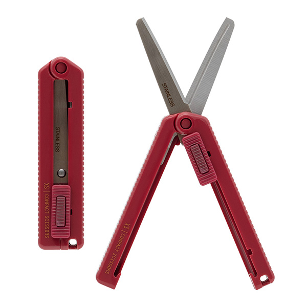 MIDORI XS Compact Scissors - Dark Red