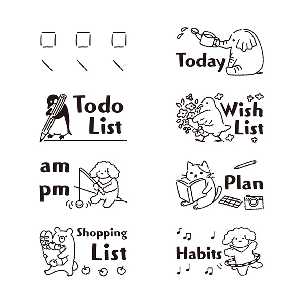 Midori Paintable Rotating Stamp - List