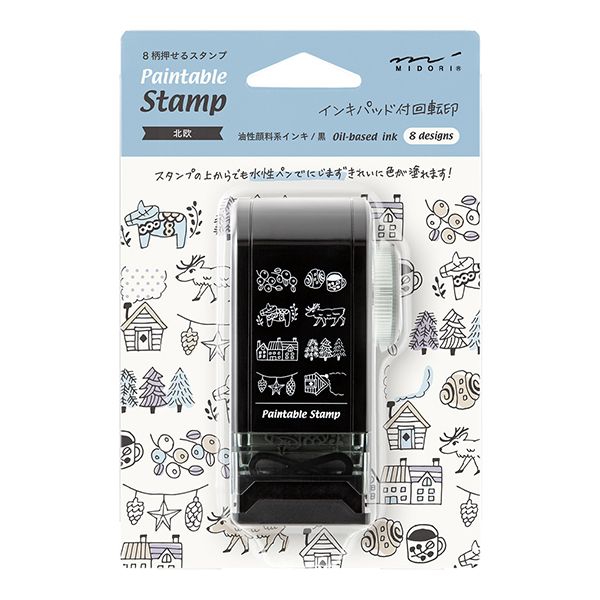スタンプ 回転印 ダイヤル 北欧柄(35585006)