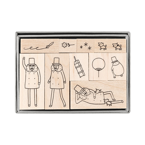 スタンプ 木製セット A柄 オジサン30th(35597006)