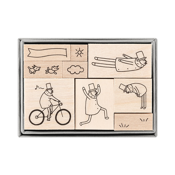 ☆ミリアドさん様☆専用出品商品です！ スタンプ 木製セット A柄 オジサン30th(35597006)｜ミドリ