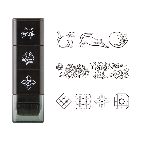 Midori Paintable Roller Stamp - Cat & Landscape