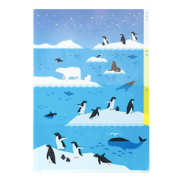 クリアファイル｜3ポケットクリアホルダー＜A4＞ 海のいきもの柄