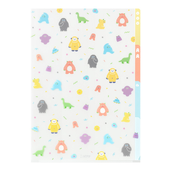 クリアファイル｜3ポケットクリアホルダー＜A4＞ モンスター柄