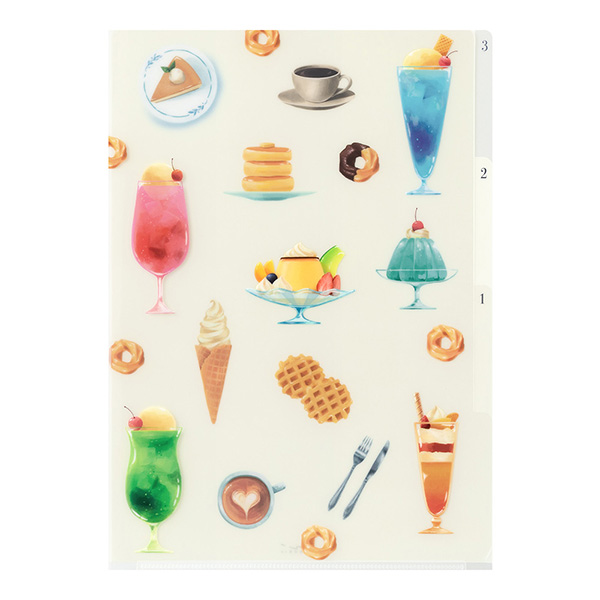 クリアファイル｜3ポケットクリアホルダー＜A4＞ パンダ柄A(35574006