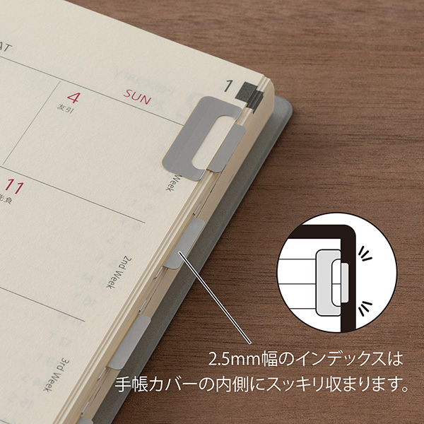 Midori Chiratto Index Clip - Silver