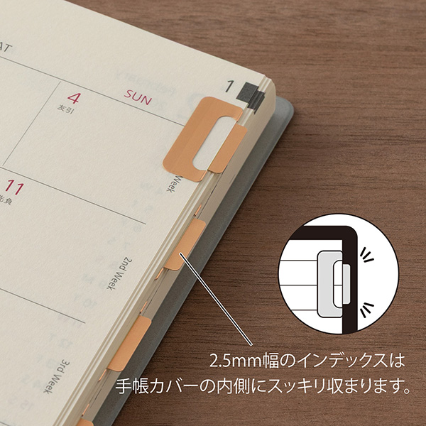 Midori Chiratto Index Clip - Orange