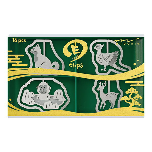 クリップ エッチングクリップス 和の動物柄 ミドリオンライン