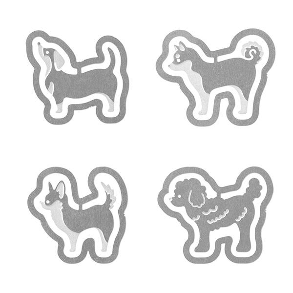 Midori Etched Clip Set - Dogs (16 pcs)