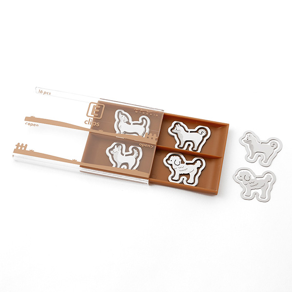 Midori Etched Clip Set - Dogs (16 pcs)