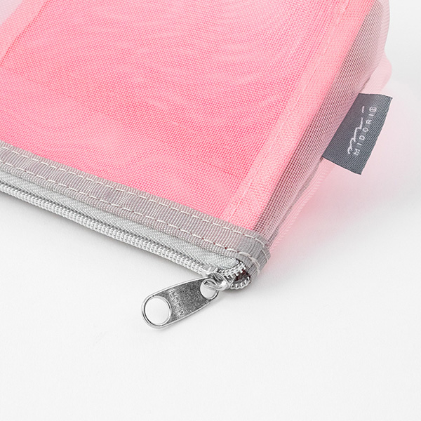 Midori Mesh Pen & Tool Pouch with Gusset - Pink