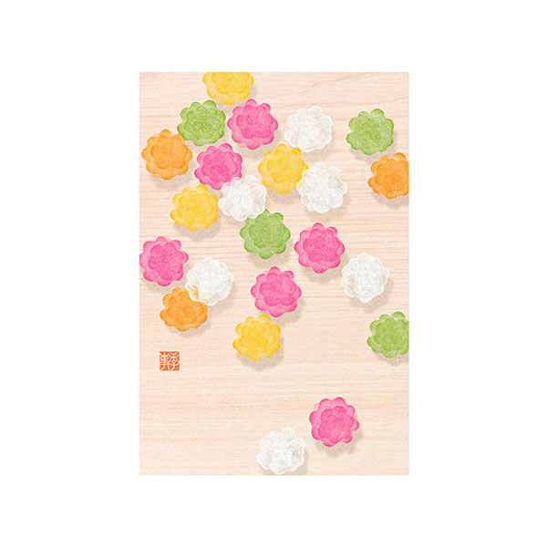 ポストカード 金平糖柄(80022006)