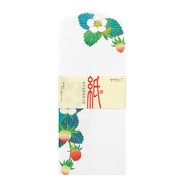 封筒 箔 苺柄 S2(81020006)