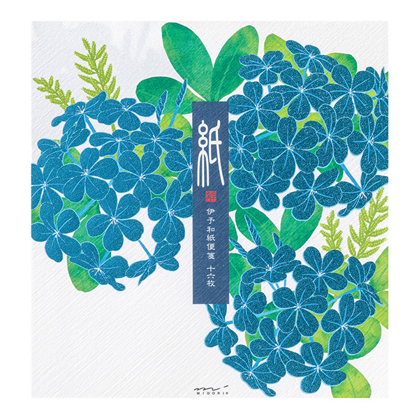 便箋 箔 ルリマツリ柄(81027006)