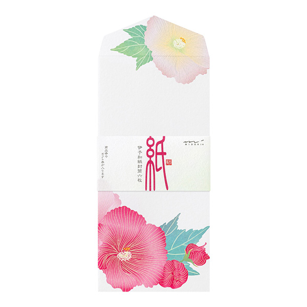 封筒 シルク 酔芙蓉柄(81032006)