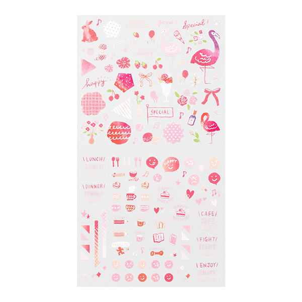 MIDORI Colour Tone PET Sticker - Pink