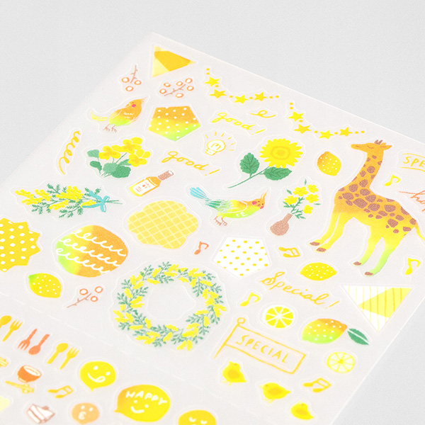 MIDORI Colour Tone PET Sticker - Yellow
