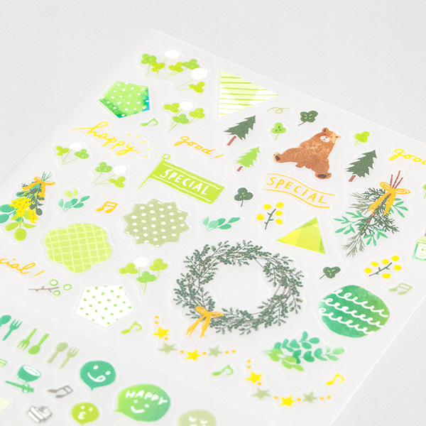 MIDORI Colour Tone PET Sticker - Green