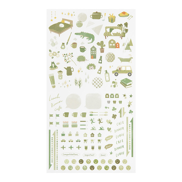 MIDORI Colour Tone PET Sticker - Moss Green