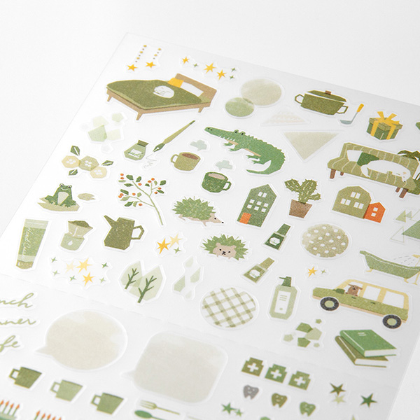 MIDORI Colour Tone PET Sticker - Moss Green