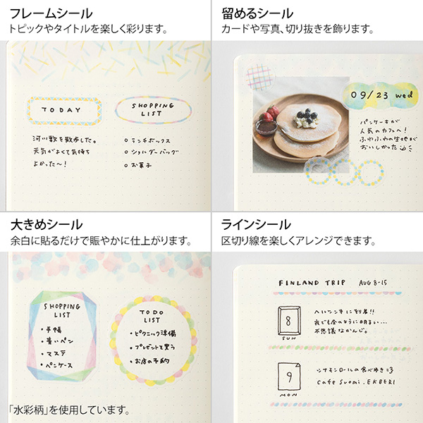 MIDORI Yuru Log Sticker Set - Forest Animal (2 Sheets)