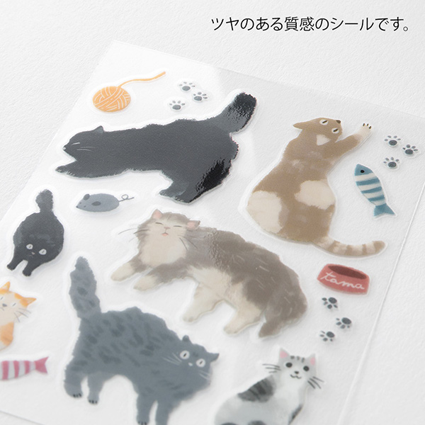 Midori Glossy Transfer Sticker - Cat