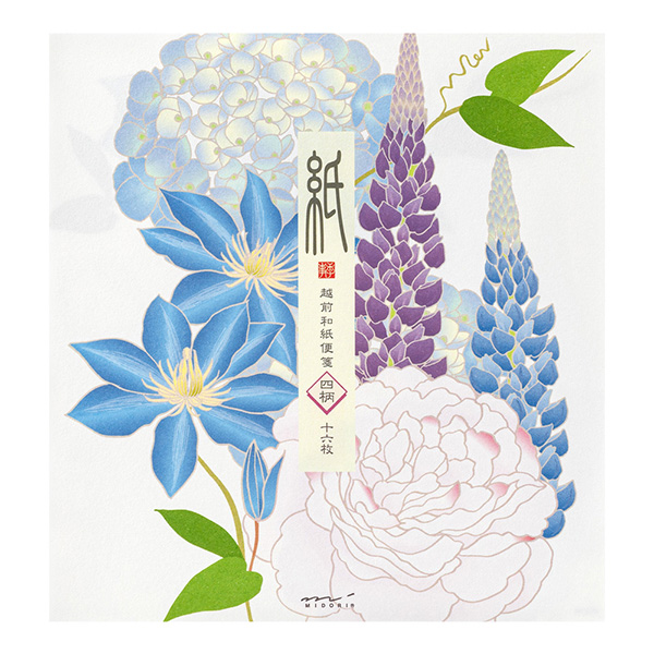 便箋 4柄入 夏の花柄 S5(85949006)