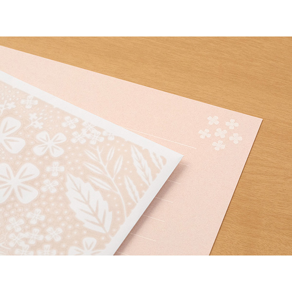 MIDORI Watermark Letter Set - Pink Flower