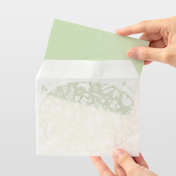 MIDORI Watermark Letter Set - Green Rabbit