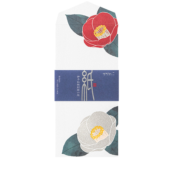 封筒 シルク 紅白椿柄 S2(87154006)