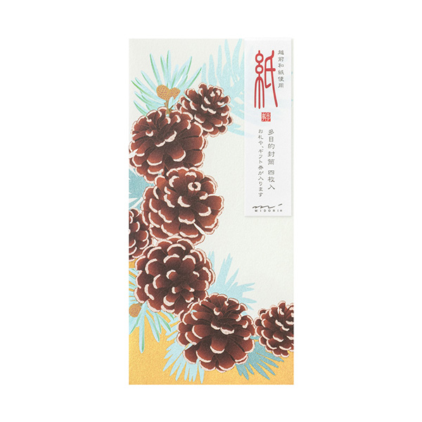 多目的封筒 松ぼっくりリース柄(87686006)